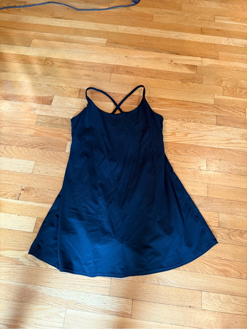 HALARA Black Mini Sports Dress with Straps & built in shorts Large